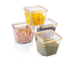 Clear Plastic Food Storage Containers with Lids,  500 ML (PACK OF 4)