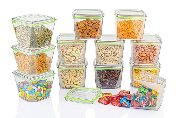 Clear Plastic Food Storage Containers with Lids,  500 ML (PACK OF 4)