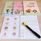 Magic Book for Kids, Sank Magic Practice Copybook(4 Book+10 Refill+1 Pen+1 Grip) - CL-RI-1345